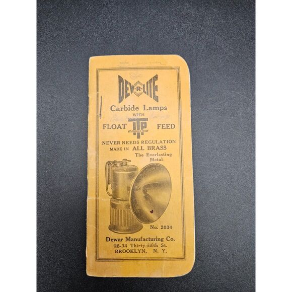Antique Dew-R-Lite Float Feed 1928 Pocket Notebook Graphing Paper Notepad - Picture 4 of 5